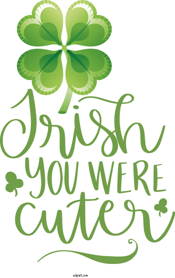 Free Holidays Leaf Floral Design Plant Stem For Saint Patricks Day Clipart Transparent Background