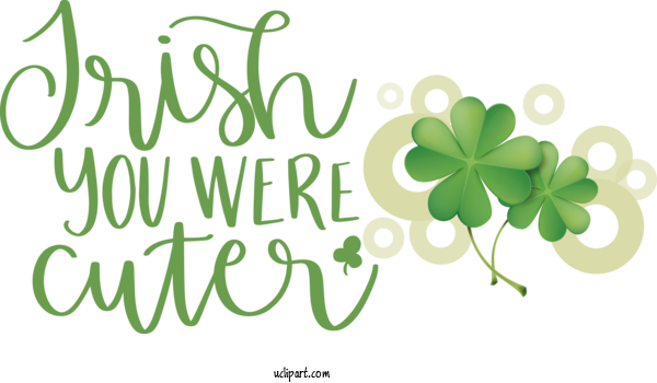 Free Holidays Leaf Logo Font For Saint Patricks Day Clipart Transparent Background