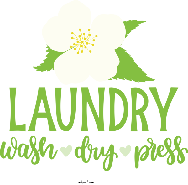 Free Clothing Floral Design Leaf Logo For Laundry Clipart Transparent Background