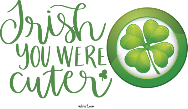 Free Holidays Four Leaf Clover Logo Saint Patrick's Day For Saint Patricks Day Clipart Transparent Background