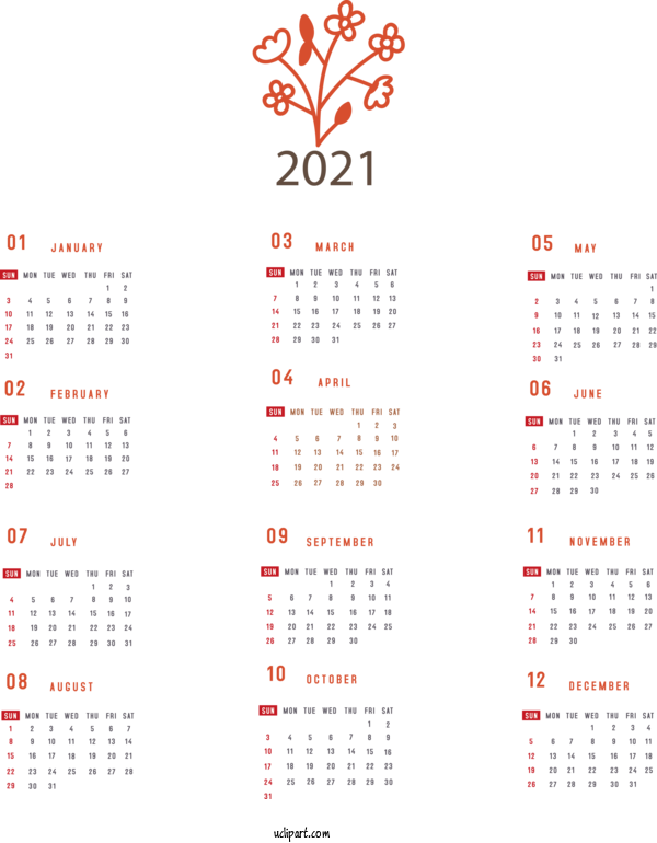 Free Life Calendar System January Calendar! Names Of The Days Of The Week For Yearly Calendar Clipart Transparent Background