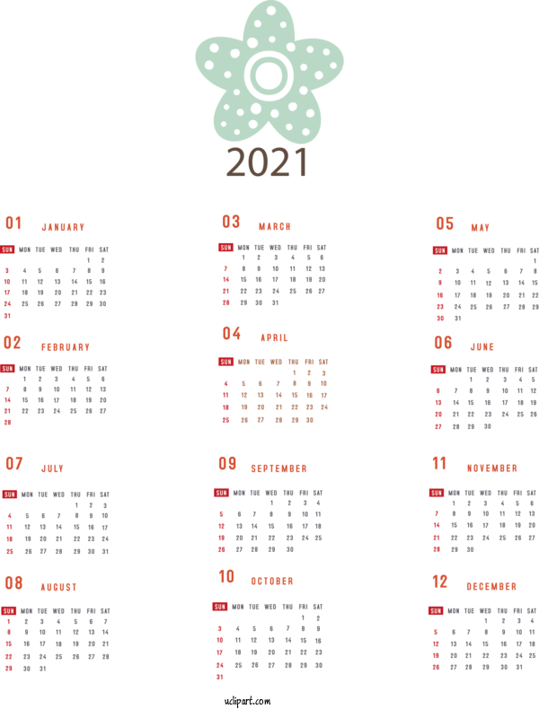 Free Life Calendar System Names Of The Days Of The Week For Yearly Calendar Clipart Transparent Background