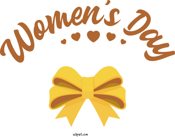 Free Holidays Logo Yellow Meter For International Women's Day Clipart Transparent Background