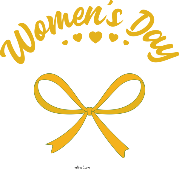 Free Holidays Logo Symbol Yellow For International Women's Day Clipart Transparent Background