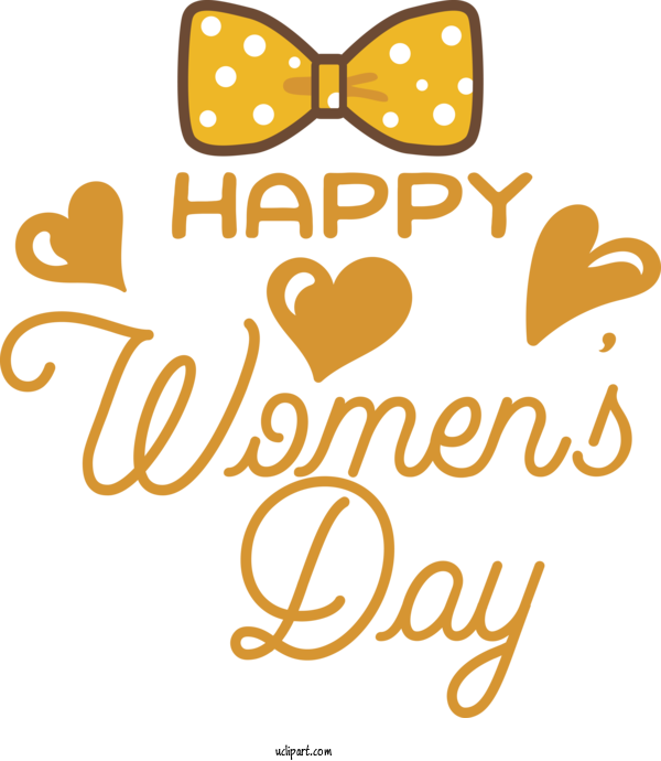 Free Holidays Logo Yellow Line For International Women's Day Clipart Transparent Background