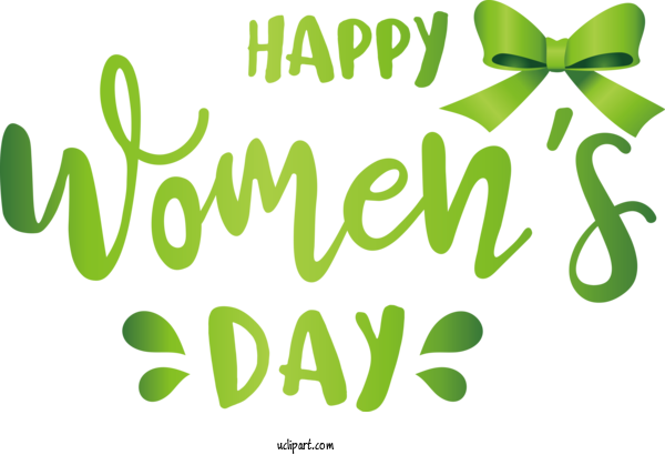 Free Holidays Logo Symbol Green For International Women's Day Clipart Transparent Background