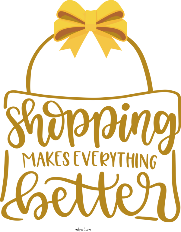 Free Shopping Logo Yellow Line For Clothing Clipart Transparent Background