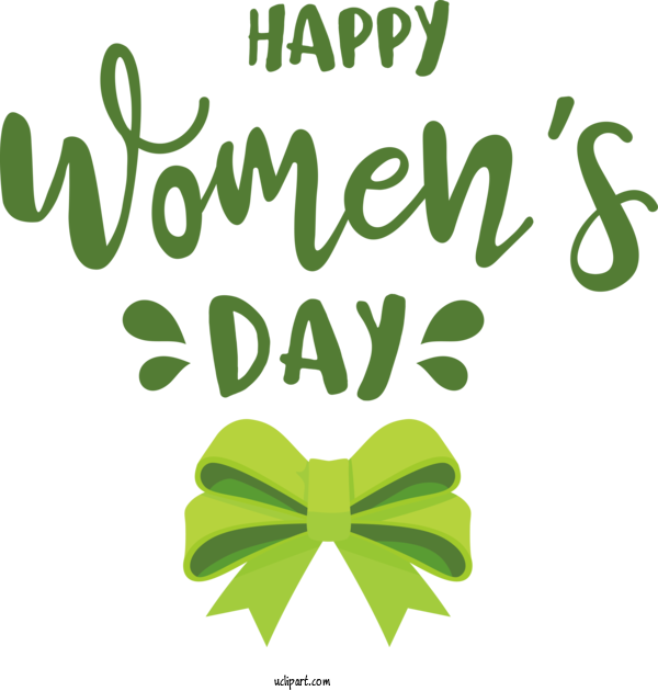 Free Holidays Logo Green Leaf For International Women's Day Clipart Transparent Background