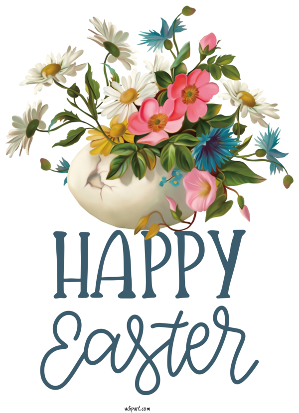 Free Holidays Domestic Canary Floral Design For Easter Clipart Transparent Background