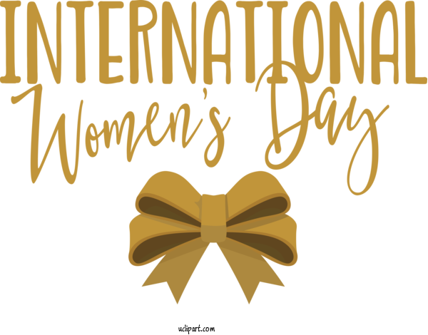 Free Holidays Logo Font Yellow For International Women's Day Clipart Transparent Background