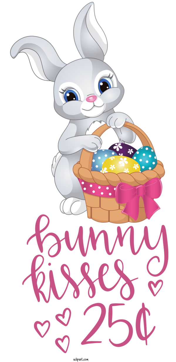 Free Holidays Easter Bunny Hares Rabbit For Easter Clipart Transparent Background
