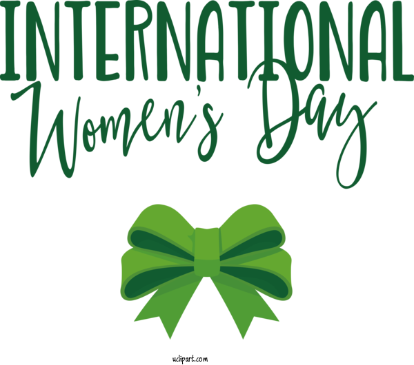 Free Holidays Logo Leaf Green For International Women's Day Clipart Transparent Background