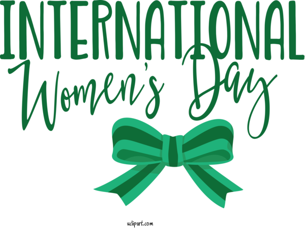 Free Holidays Logo Symbol Green For International Women's Day Clipart Transparent Background