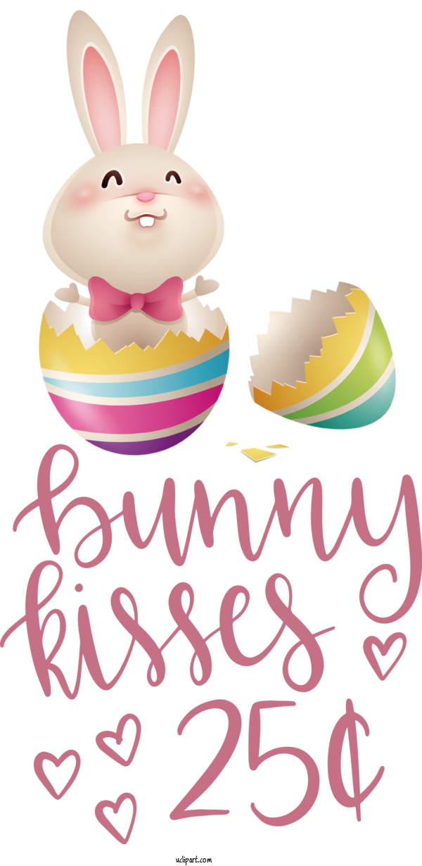 Free Holidays Easter Bunny Easter Egg Line For Easter Clipart Transparent Background