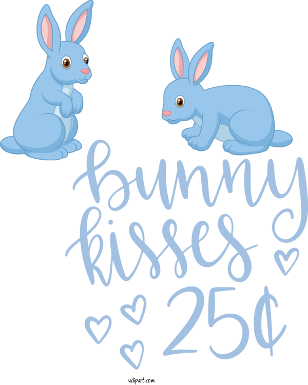 Free Holidays Hares Easter Bunny Line Art For Easter Clipart Transparent Background