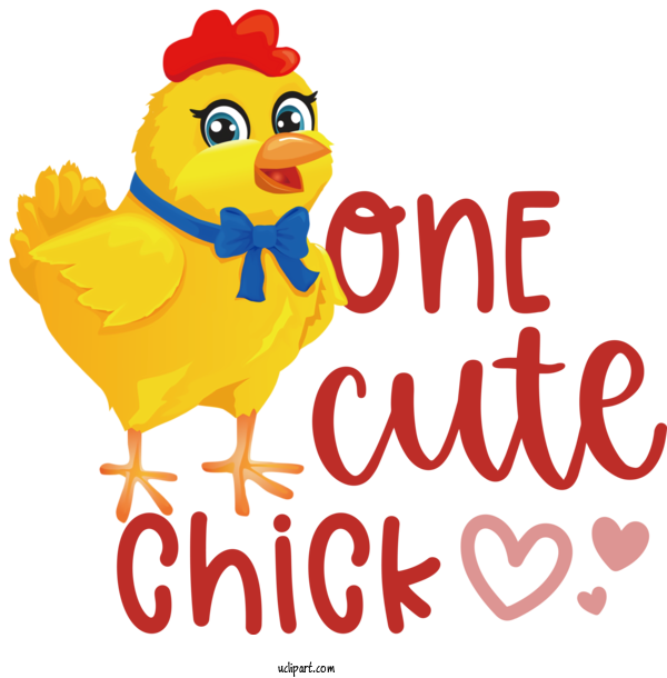 Free Holidays Chicken Landfowl Cartoon For Easter Clipart Transparent Background