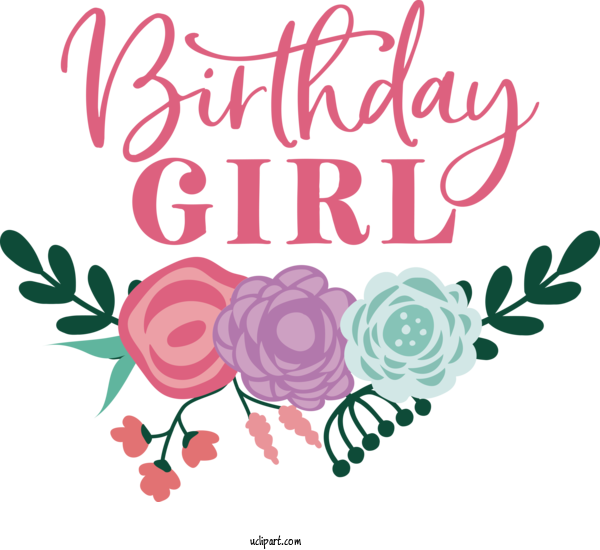 Free Occasions Floral Design Design Logo For Birthday Clipart Transparent Background
