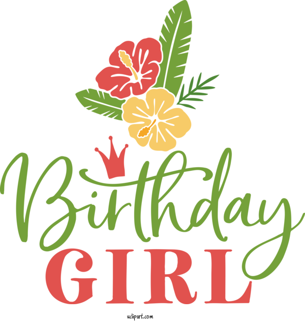 Free Occasions Floral Design Logo Leaf For Birthday Clipart Transparent Background