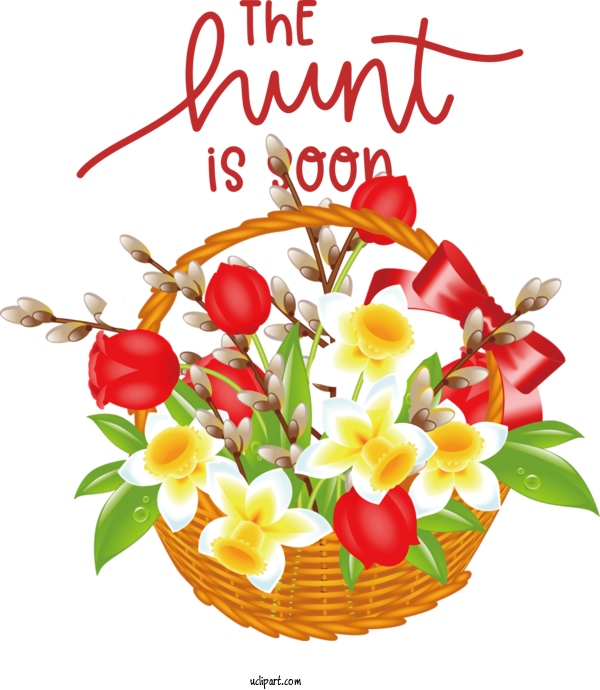 Free Holidays Easter Basket Floral Design Flower For Easter Clipart Transparent Background