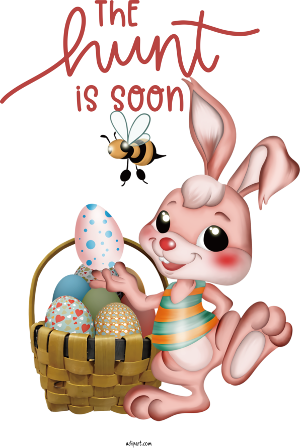 Free Holidays Easter Bunny Bees Easter Egg For Easter Clipart Transparent Background