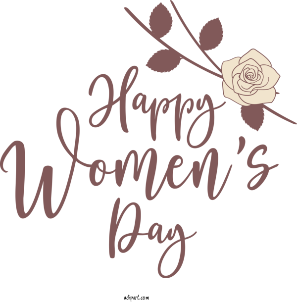 Free Holidays Logo Floral Design Line For International Women's Day Clipart Transparent Background