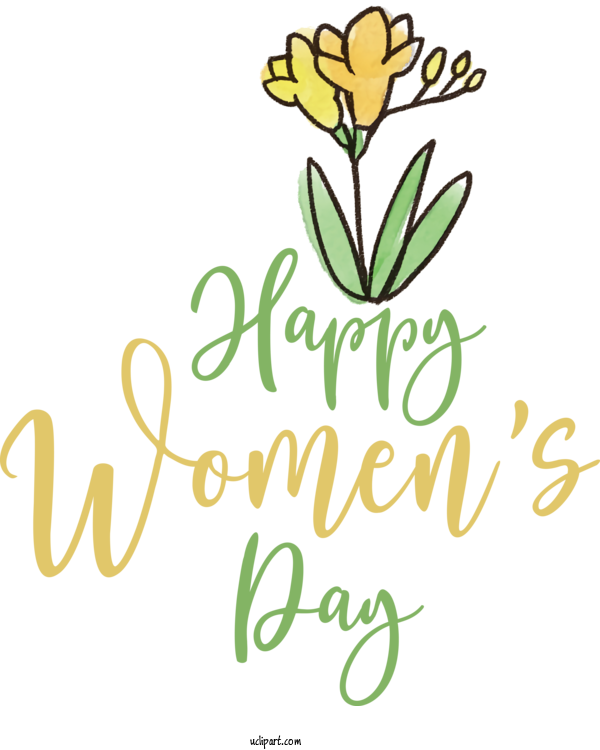 Free Holidays Floral Design Plant Stem Cut Flowers For International Women's Day Clipart Transparent Background