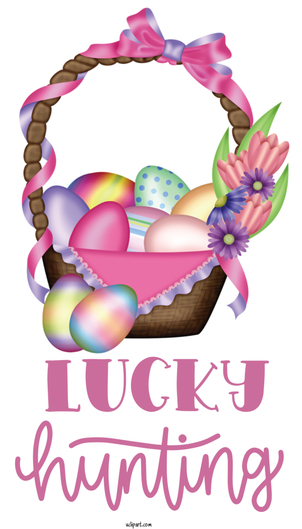 Free Holidays Easter Bunny Easter Egg Easter Basket For Easter Clipart Transparent Background