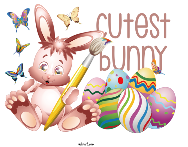 Free Animals Easter Bunny Easter Postcard Easter Egg For Rabbit Clipart Transparent Background