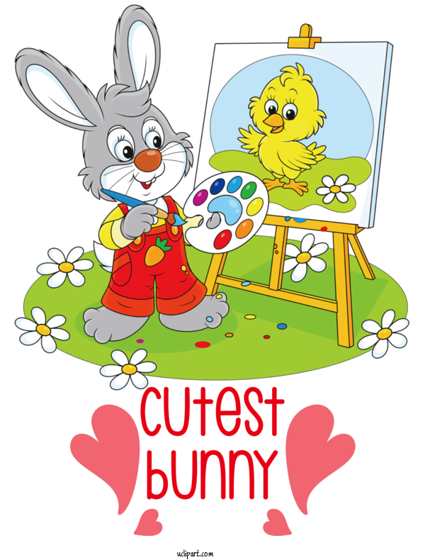 Free Animals Easter Bunny Cartoon Rabbit For Rabbit Clipart Transparent Background