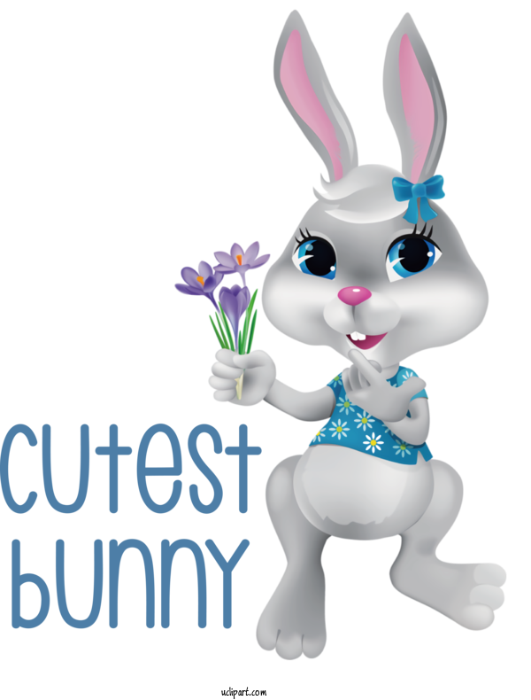 Free Animals Easter Bunny Easter Egg Holiday For Rabbit Clipart Transparent Background