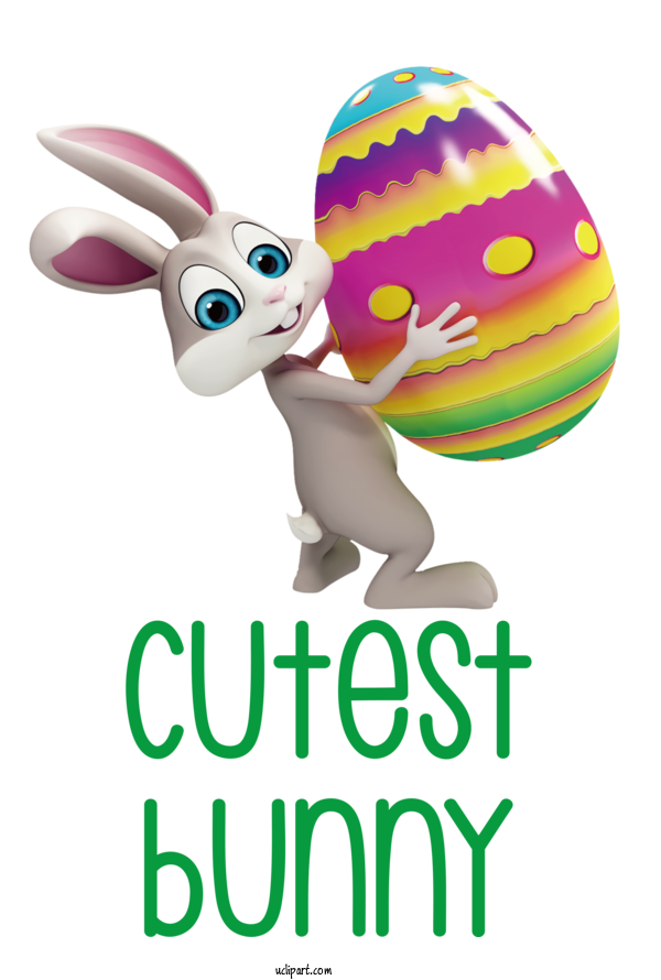 Free Animals Easter Bunny Transparency Easter Egg For Rabbit Clipart Transparent Background