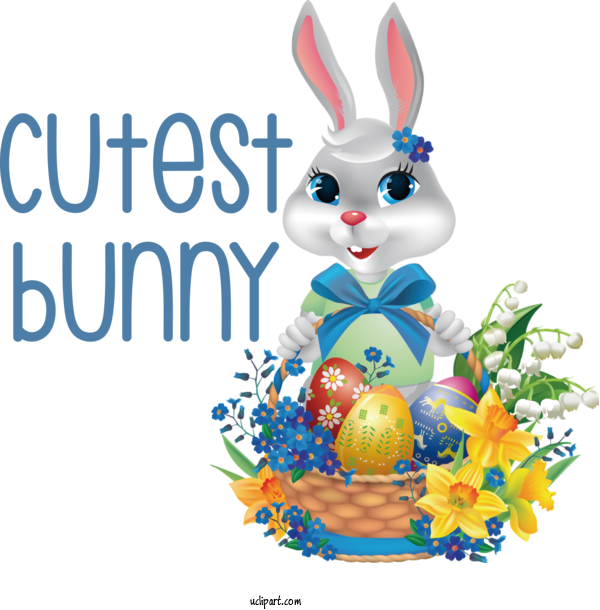 Free Animals Easter Basket Easter Bunny Easter Egg For Rabbit Clipart Transparent Background