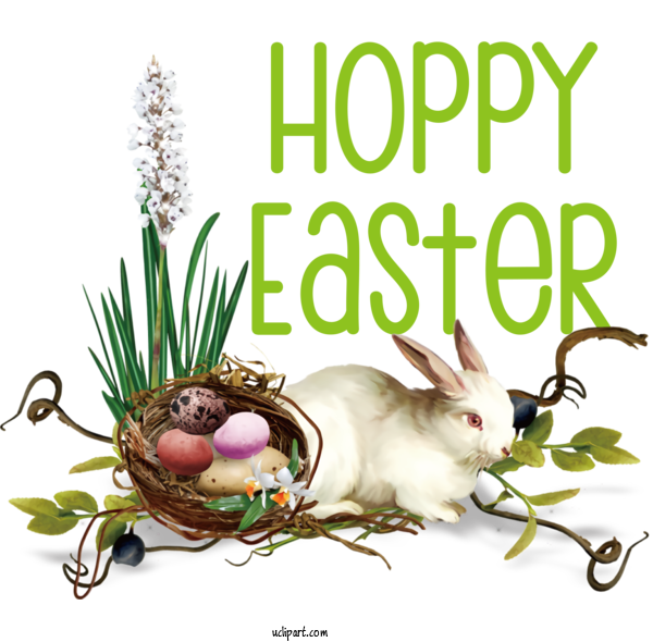 Free Holidays Easter Bunny Easter Egg Floral Design For Easter Clipart Transparent Background