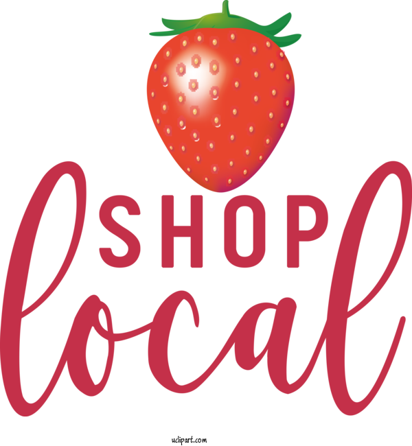 Free Life Strawberry Natural Food Logo For Shop Local Clipart Transparent Background