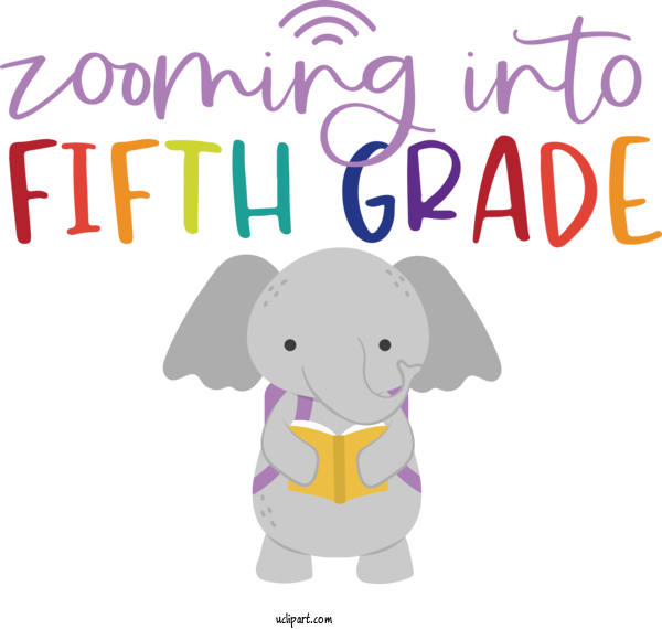 Free School Elephant Meter Cartoon For Back To School Clipart Transparent Background