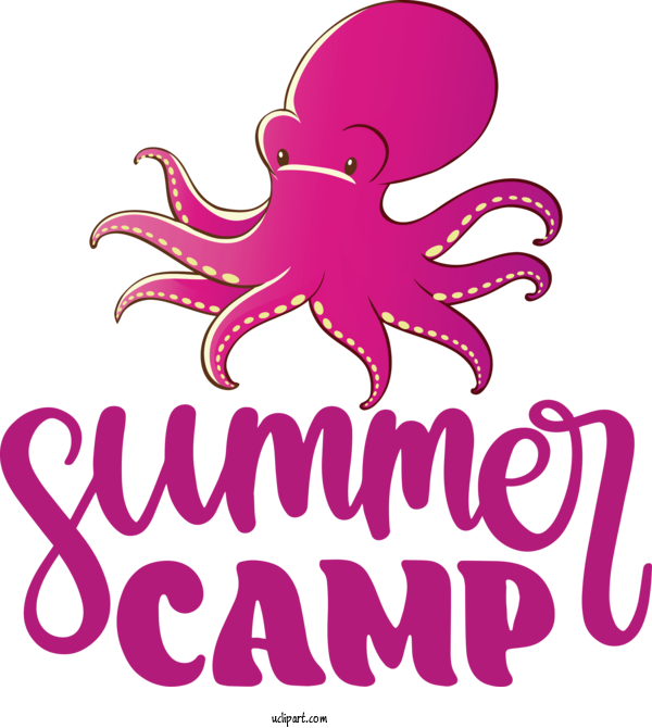 Free Activities Cartoon Logo Octopus For Camping Clipart Transparent Background