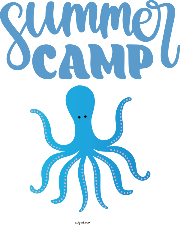 Free Activities Octopus Logo Cartoon For Camping Clipart Transparent Background