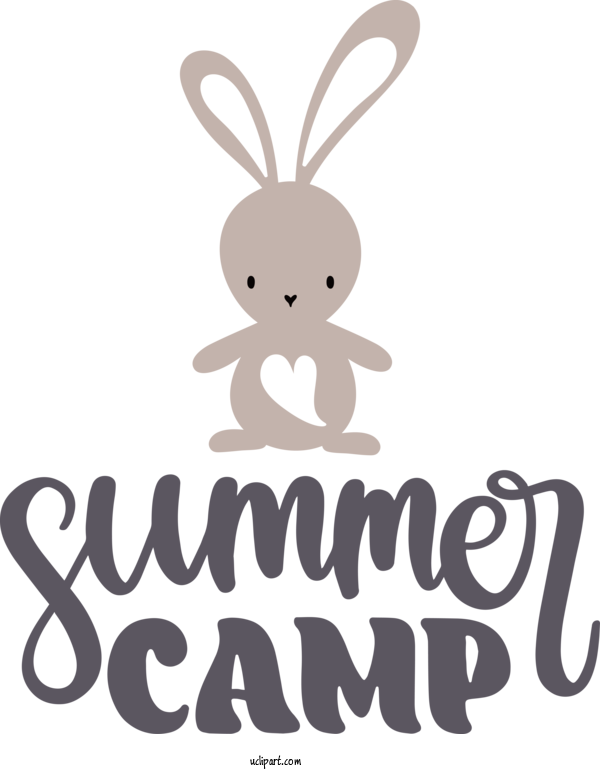 Free Activities Easter Bunny Cartoon Logo For Camping Clipart Transparent Background