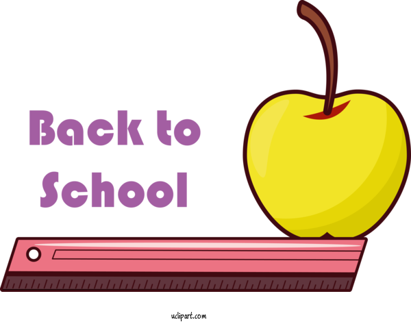 Free School Logo Yellow Meter For Back To School Clipart Transparent Background