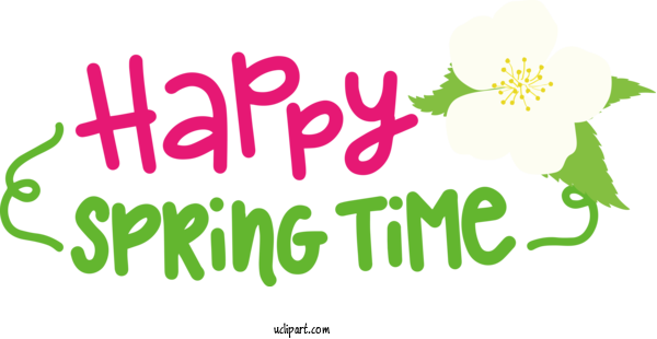 Free Nature Floral Design Logo Green For Spring Clipart Transparent Background
