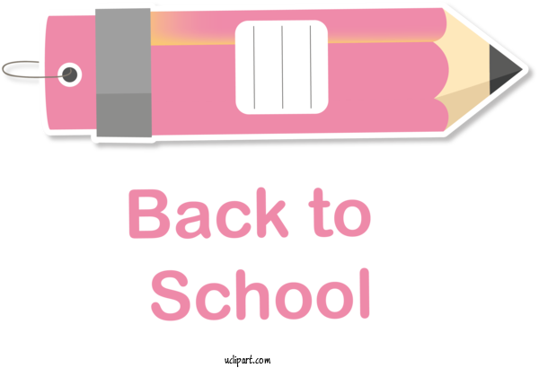 Free School Design Pencil Logo For Back To School Clipart Transparent Background