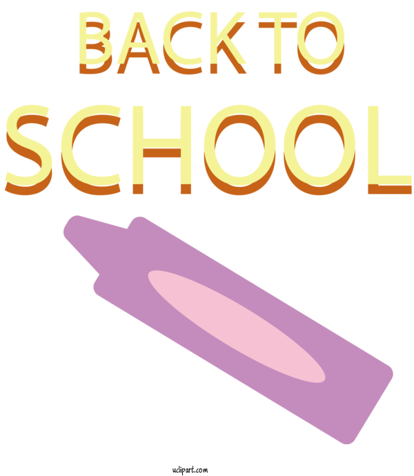 Free School Logo Yellow Line For Back To School Clipart Transparent Background