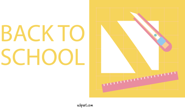 Free School Logo Design Yellow For Back To School Clipart Transparent Background