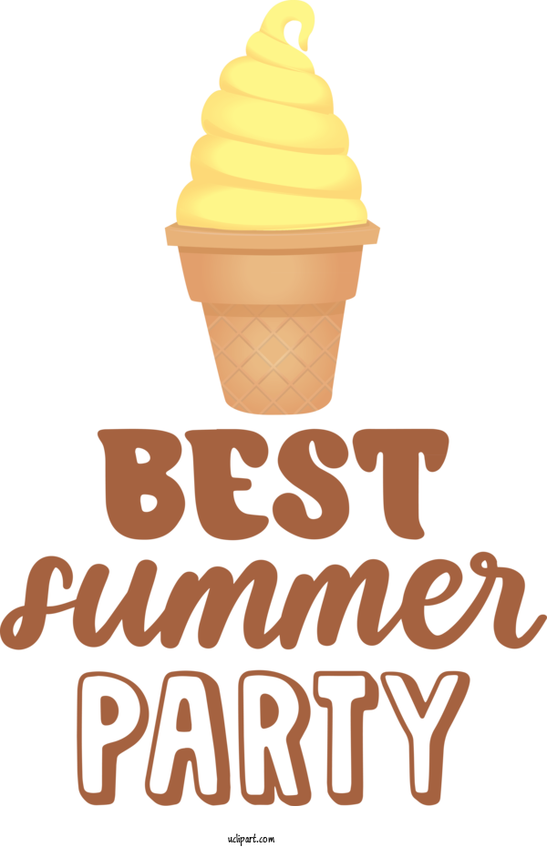 Free Nature Ice Cream Cone Dairy Product Logo For Summer Clipart Transparent Background