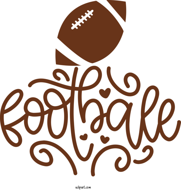 Free Sports Logo Calligraphy Line For Football Clipart Transparent Background