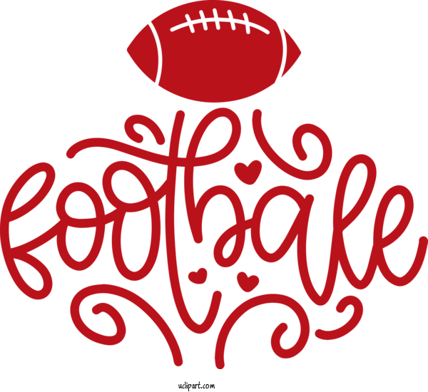 Free Sports Logo Calligraphy Design For Football Clipart Transparent Background