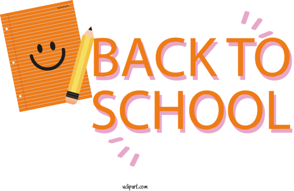 Free School Design Logo Yellow For Back To School Clipart Transparent Background