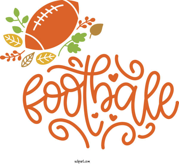 Free Sports Floral Design Logo Leaf For Football Clipart Transparent Background