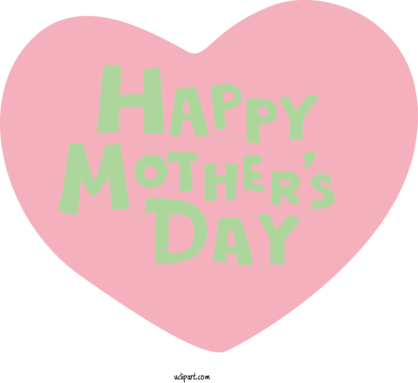 Free Holidays Design Heart Font For Mothers Day Clipart Transparent Background