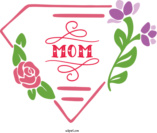 Free Holidays Mother's Day Sticker Text For Mothers Day Clipart Transparent Background